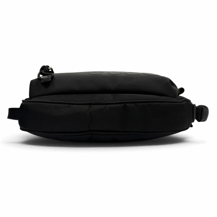 Very Good GUCCI Sling bag Embossed Logo Shoulder Bag black Nylon mens 802096