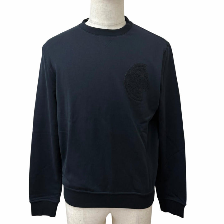 Pristine HERMES sweat Clou de Selle patch Dark navy cotton mens S H567775H