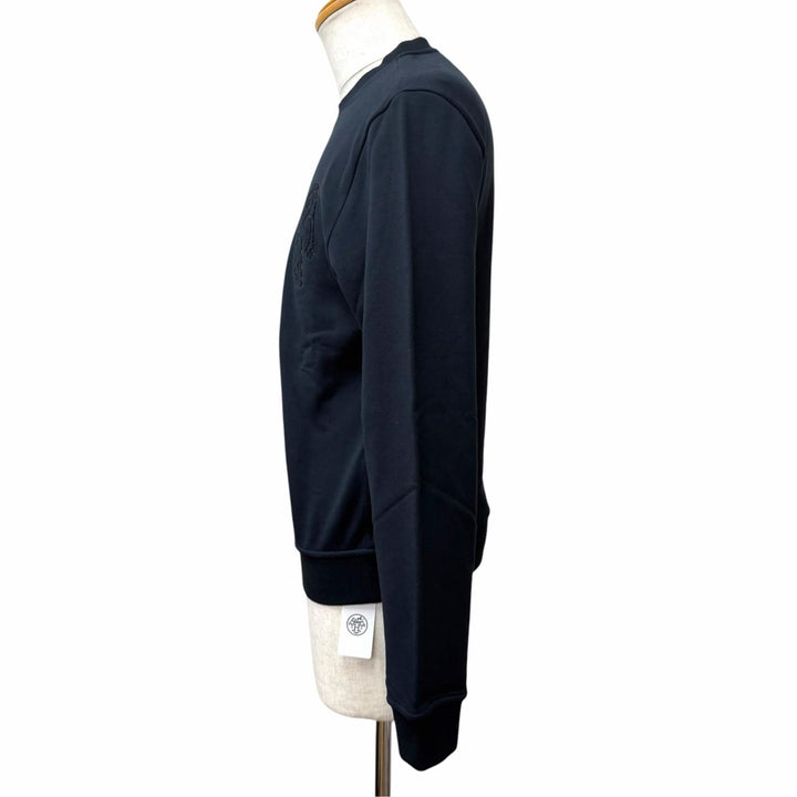 Pristine HERMES sweat Clou de Selle patch Dark navy cotton mens S H567775H