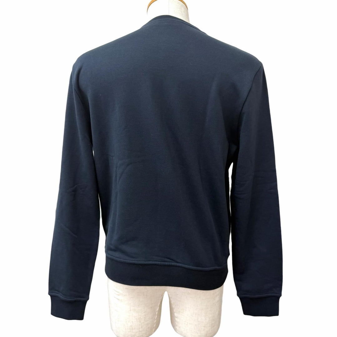 Pristine HERMES sweat Clou de Selle patch Dark navy cotton mens S H567775H