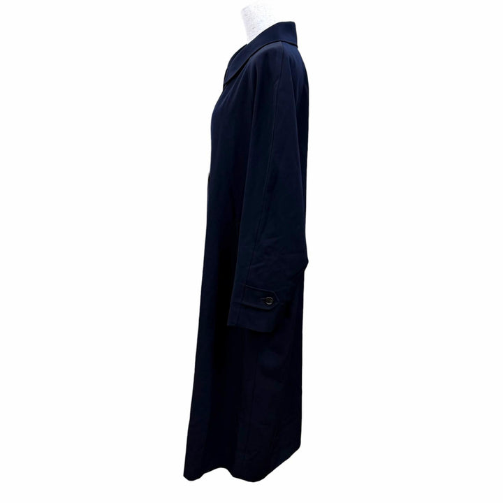 Great Burberrys coat Logo buttons, concealed placket, long length Navy Women 15