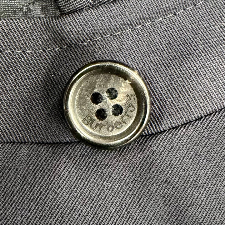Great Burberrys coat Logo buttons, concealed placket, long length Navy Women 15