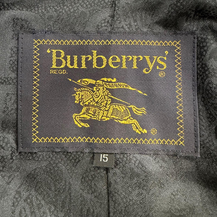 Great Burberrys coat Logo buttons, concealed placket, long length Navy Women 15