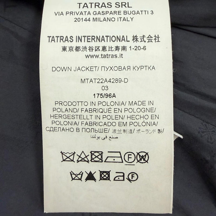 Great TATRAS Down jacket DOMIZIANO R line black wool mens MTAT22A4289-D