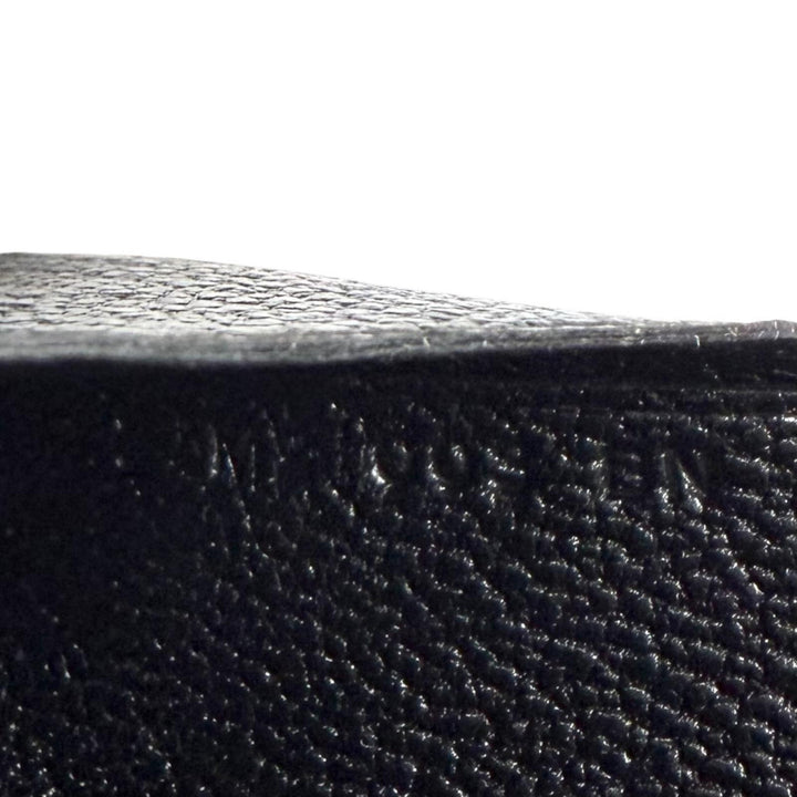 Pristine HERMES Bifold Wallet Calvi duo Serie Metal Compact Wallet black Shave