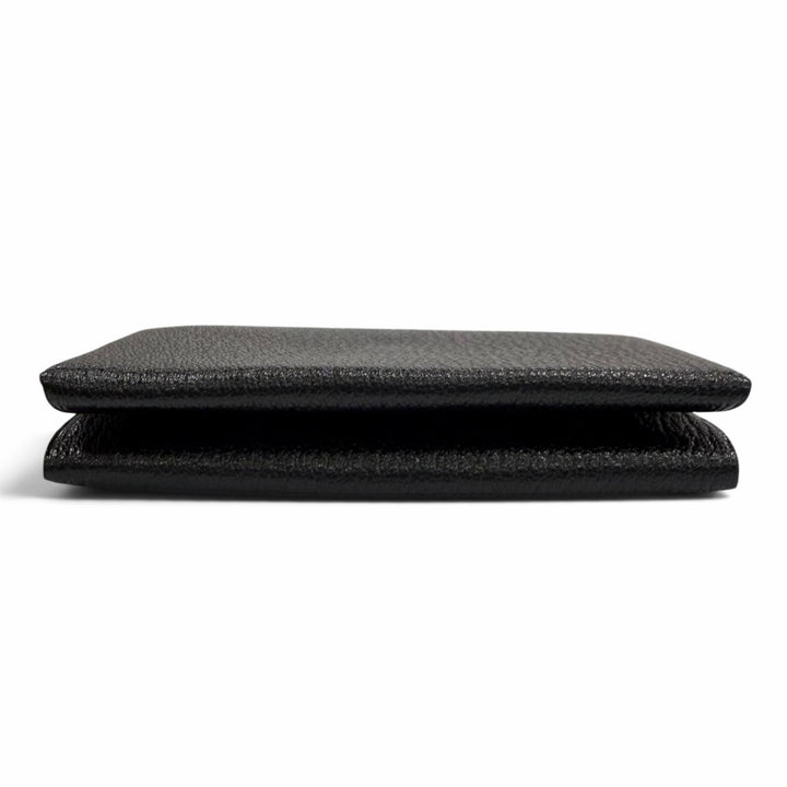 Pristine HERMES Bifold Wallet Calvi duo Serie Metal Compact Wallet black Shave