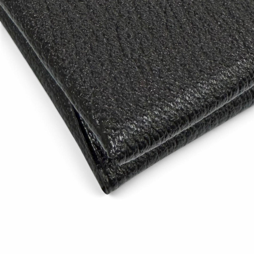 Pristine HERMES Bifold Wallet Calvi duo Serie Metal Compact Wallet black Shave