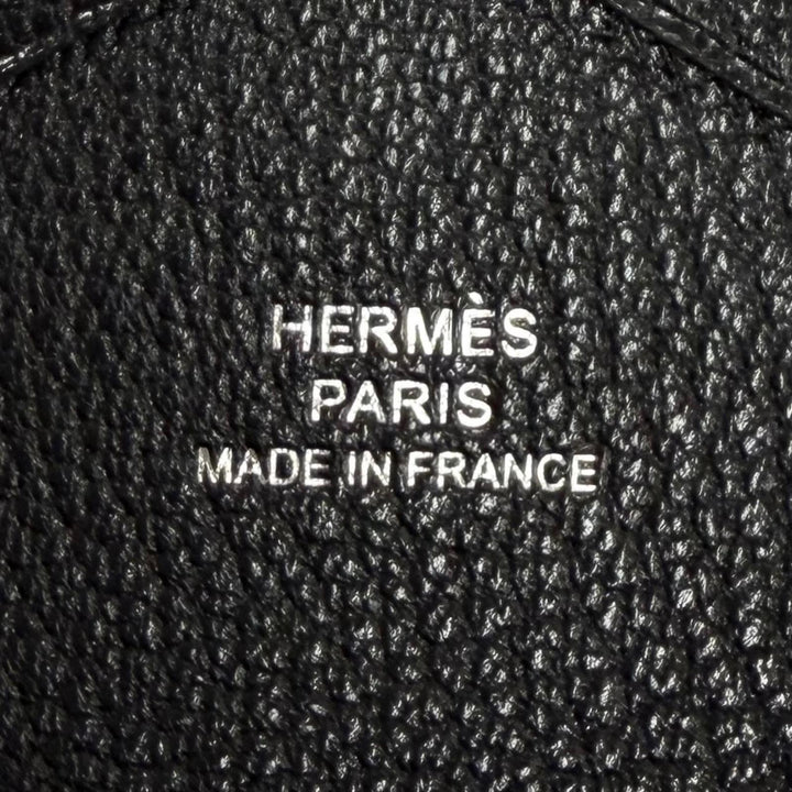 Pristine HERMES Bifold Wallet Calvi duo Serie Metal Compact Wallet black Shave