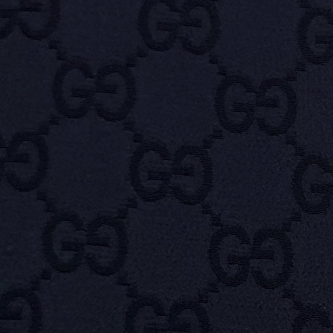 Pristine GUCCI one piece GG Supreme Side Pleated Shirt Navy Rayon 36 809185