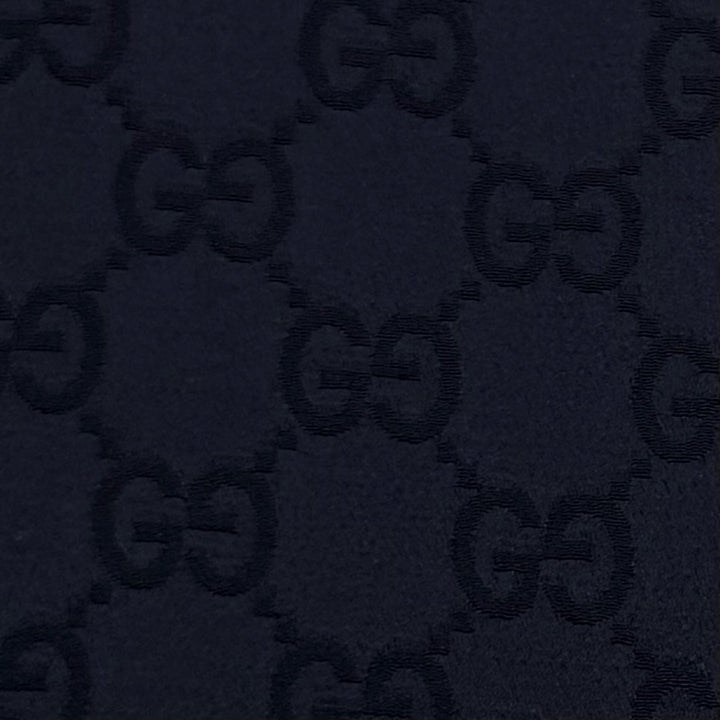 Pristine GUCCI one piece GG Supreme Side Pleated Shirt Navy Rayon 36 809185