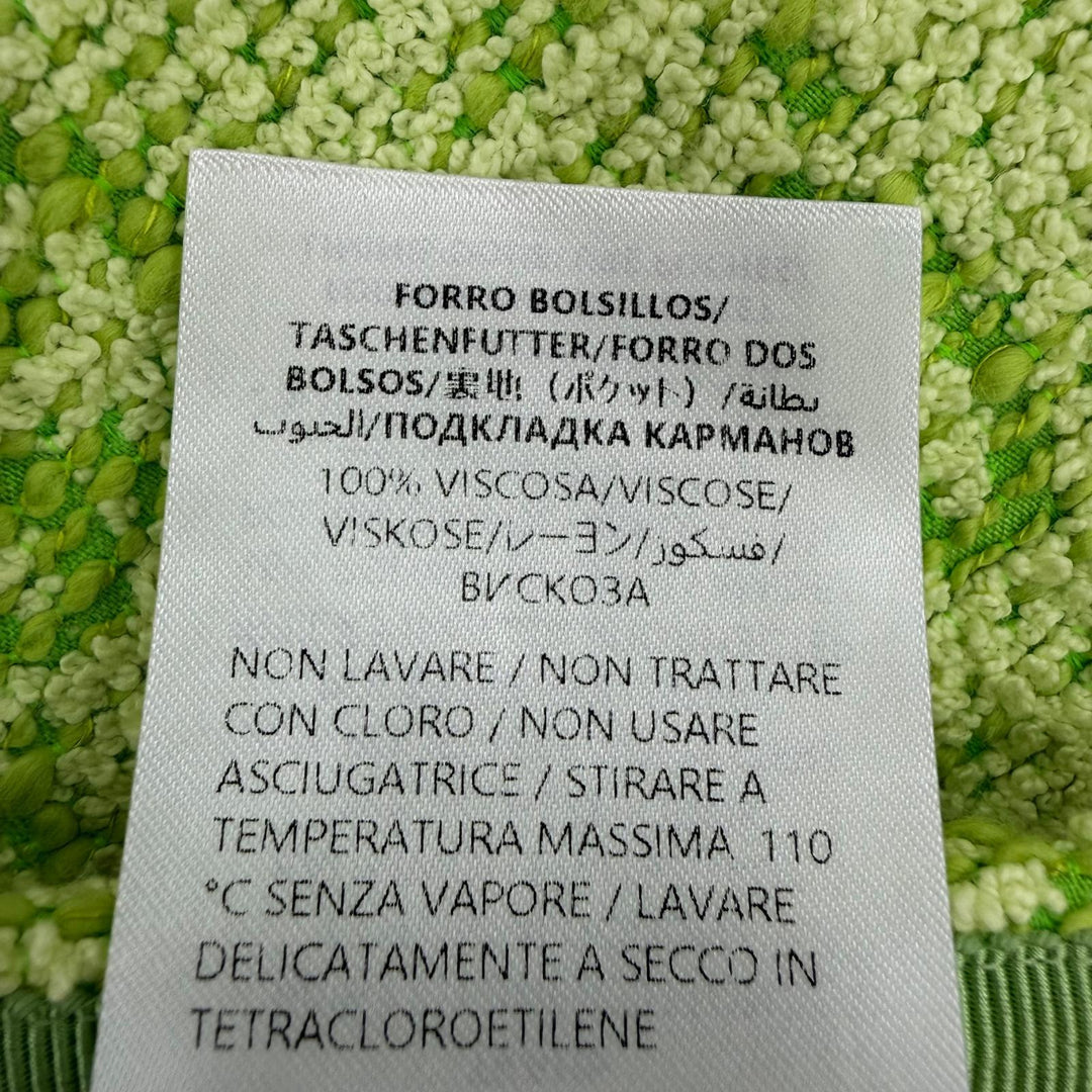 Pristine GUCCI skirt GG Jacquard Trapezoid Light green cotton Women 36 788955