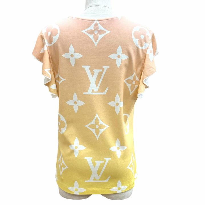 Excellent LOUIS VUITTON Short sleeve T-shirt Sunrise Monogram LV Logo cotton XL
