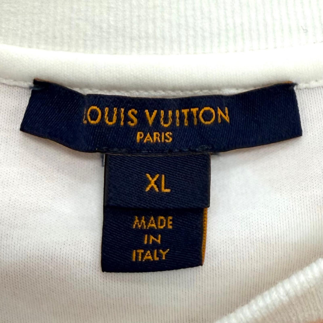 Excellent LOUIS VUITTON Short sleeve T-shirt Sunrise Monogram LV Logo cotton XL