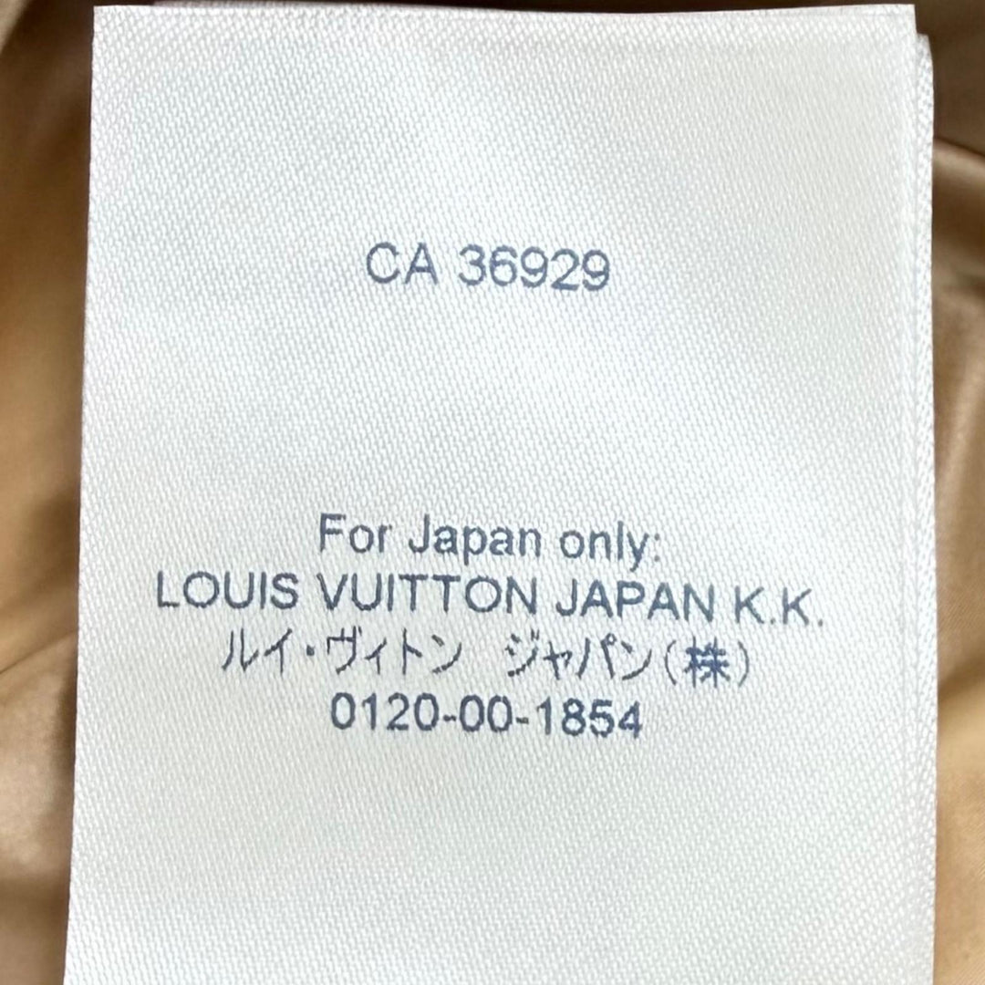 Excellent LOUIS VUITTON down coat Rubber logo patch monogram black Nylon 34