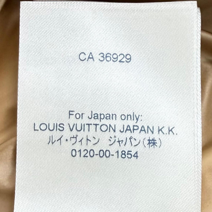 Excellent LOUIS VUITTON down coat Rubber logo patch monogram black Nylon 34