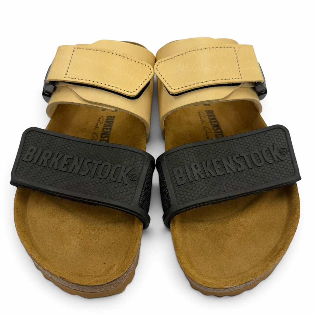 Pristine BIRKENSTOCK RickOwens Sandals Rotterdam beige leather mens 27