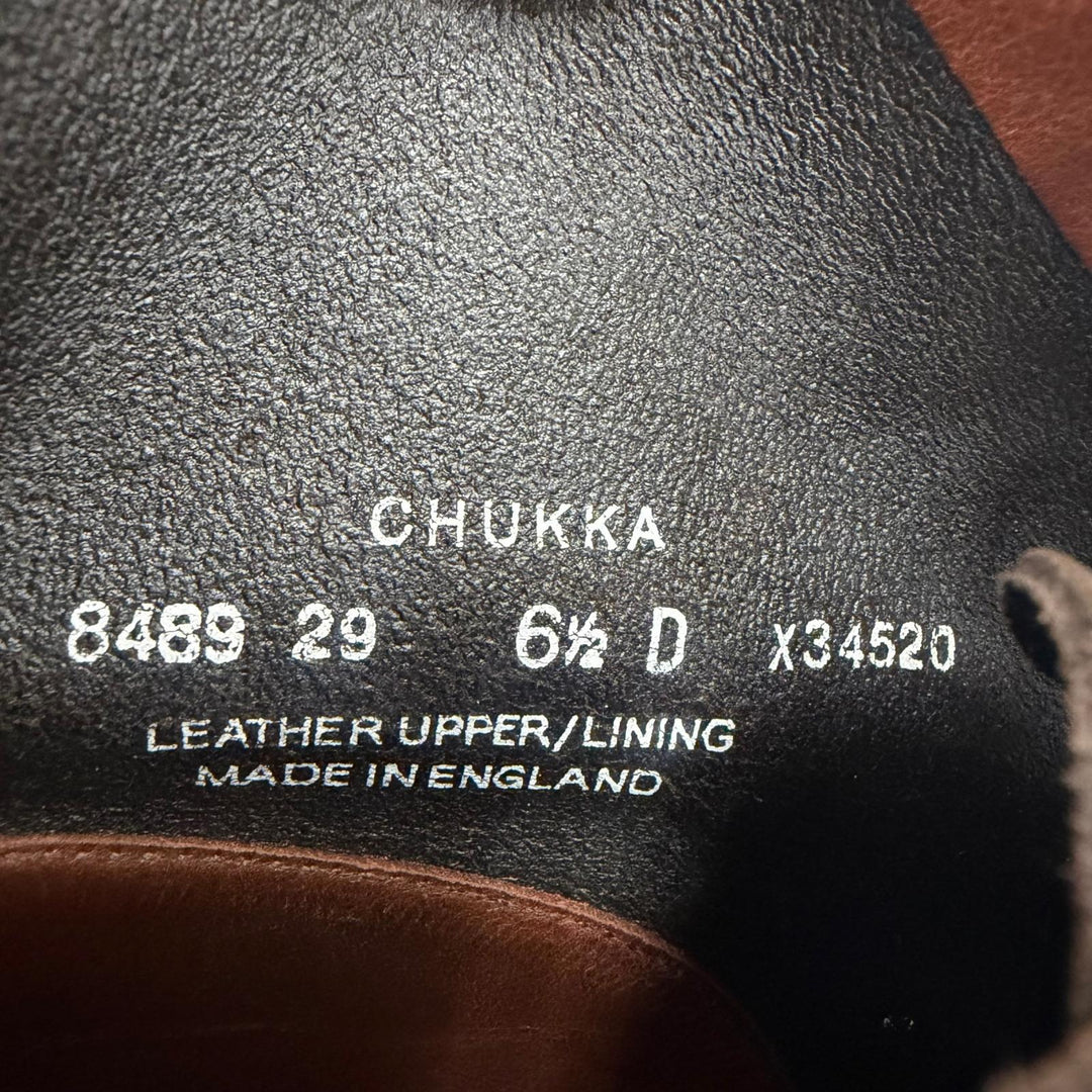 Excellent CROCKETT&JONES boots CHUKKA Dark brown Suede leather mens 6.5
