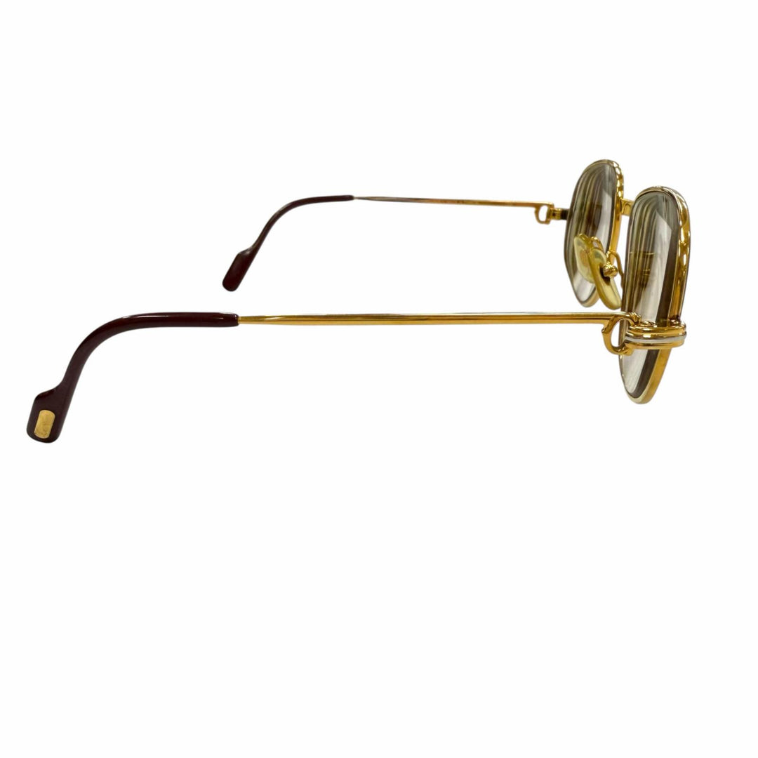 Very Good Cartier Glasses Trinity With Metal logo gold mens