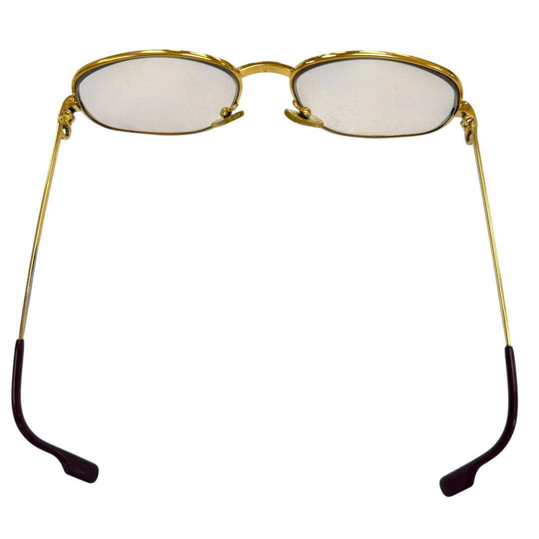 Very Good Cartier Glasses Trinity With Metal logo gold mens