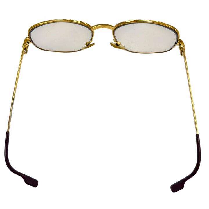 Very Good Cartier Glasses Trinity With Metal logo gold mens