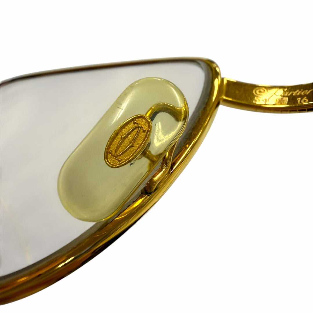 Very Good Cartier Glasses Trinity With Metal logo gold mens