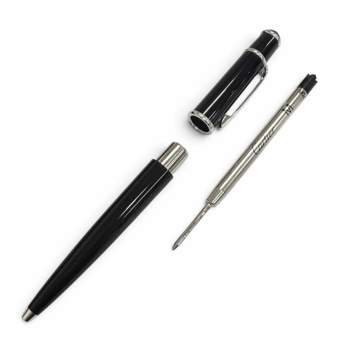 Pristine Cartier Ballpoint pen Diaboro de Cartier black Blue Gemstone