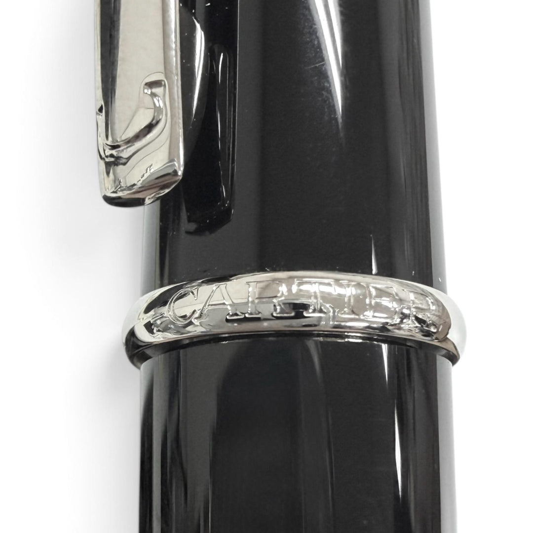Pristine Cartier Ballpoint pen Diaboro de Cartier black Blue Gemstone