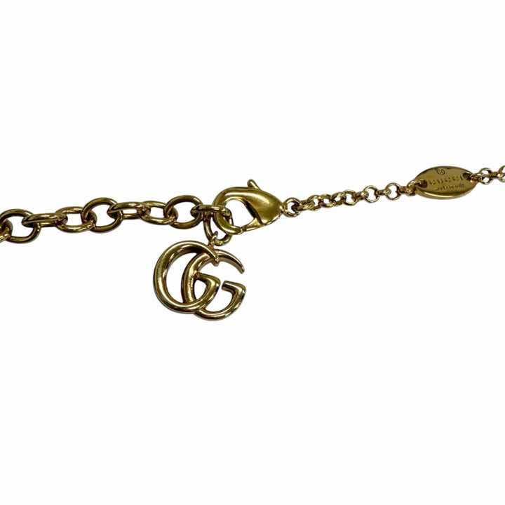 Pristine GUCCI Necklace Crest Pendant gold mens 863810