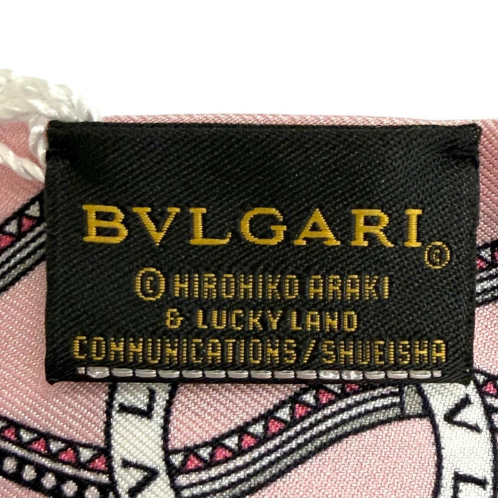Pristine BVLGARI scarf Sherry Silk Hirohiko Araki, JoJo's Bizarre Adventure pink