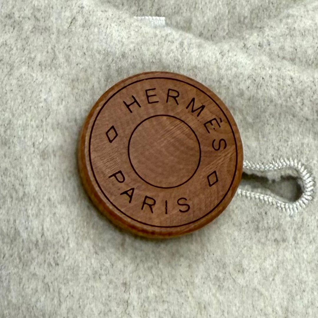 Excellent HERMES Best Wood Cellier Button Long Vest beige cashmere 40 3H0191DB