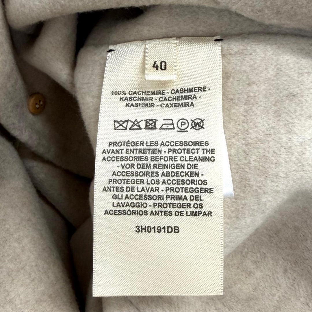Excellent HERMES Best Wood Cellier Button Long Vest beige cashmere 40 3H0191DB