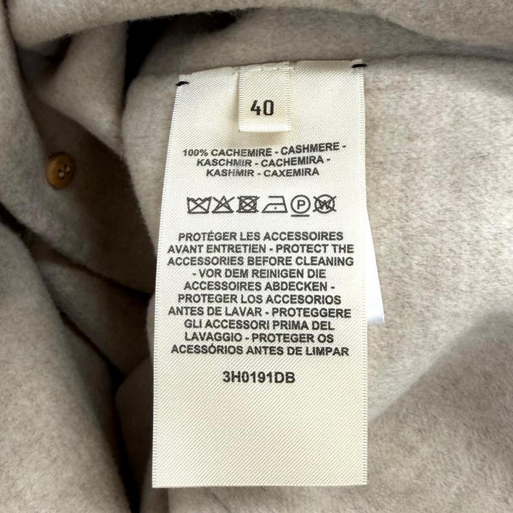 Excellent HERMES Best Wood Cellier Button Long Vest beige cashmere 40 3H0191DB