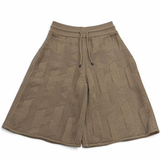 Excellent HERMES Shorts H motif knit Brown wool Women 36 3H2401D4