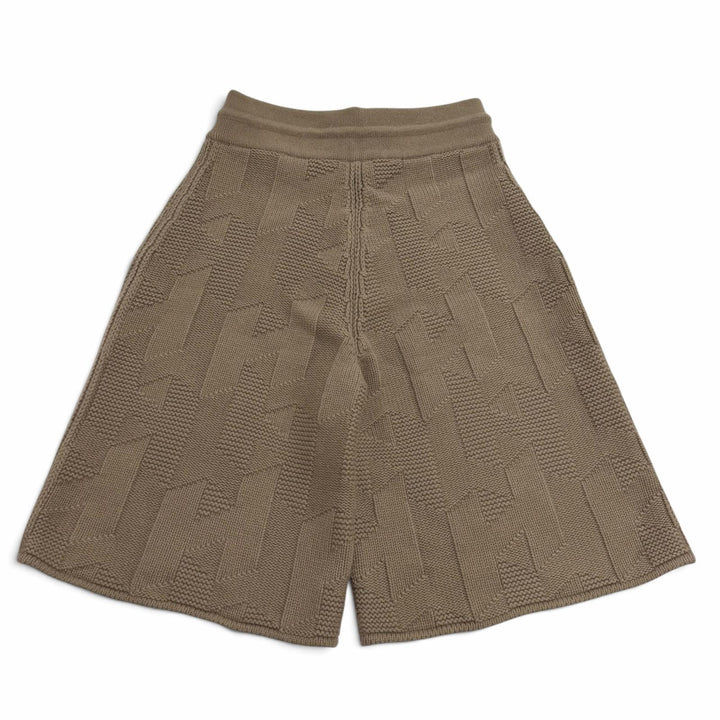 Excellent HERMES Shorts H motif knit Brown wool Women 36 3H2401D4