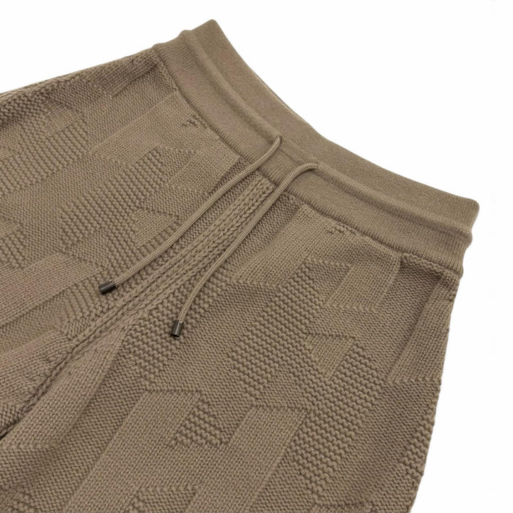 Excellent HERMES Shorts H motif knit Brown wool Women 36 3H2401D4