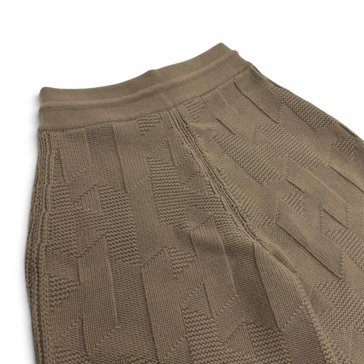 Excellent HERMES Shorts H motif knit Brown wool Women 36 3H2401D4