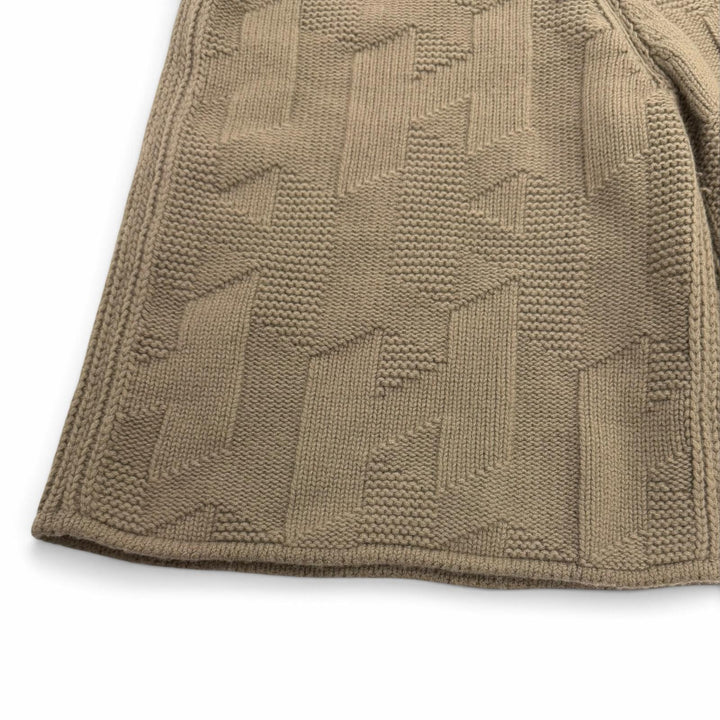 Excellent HERMES Shorts H motif knit Brown wool Women 36 3H2401D4