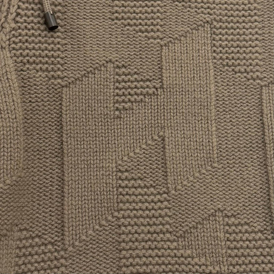 Excellent HERMES Shorts H motif knit Brown wool Women 36 3H2401D4