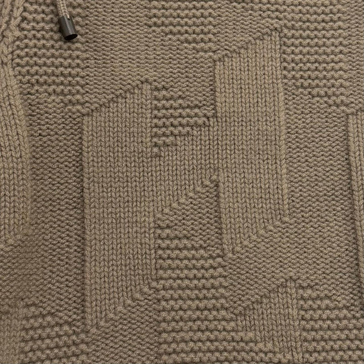 Excellent HERMES Shorts H motif knit Brown wool Women 36 3H2401D4