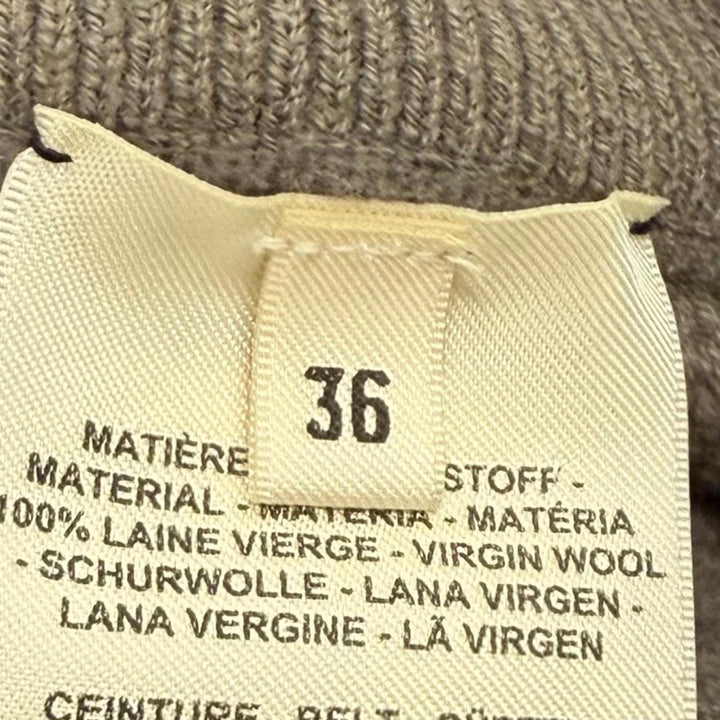 Excellent HERMES Shorts H motif knit Brown wool Women 36 3H2401D4