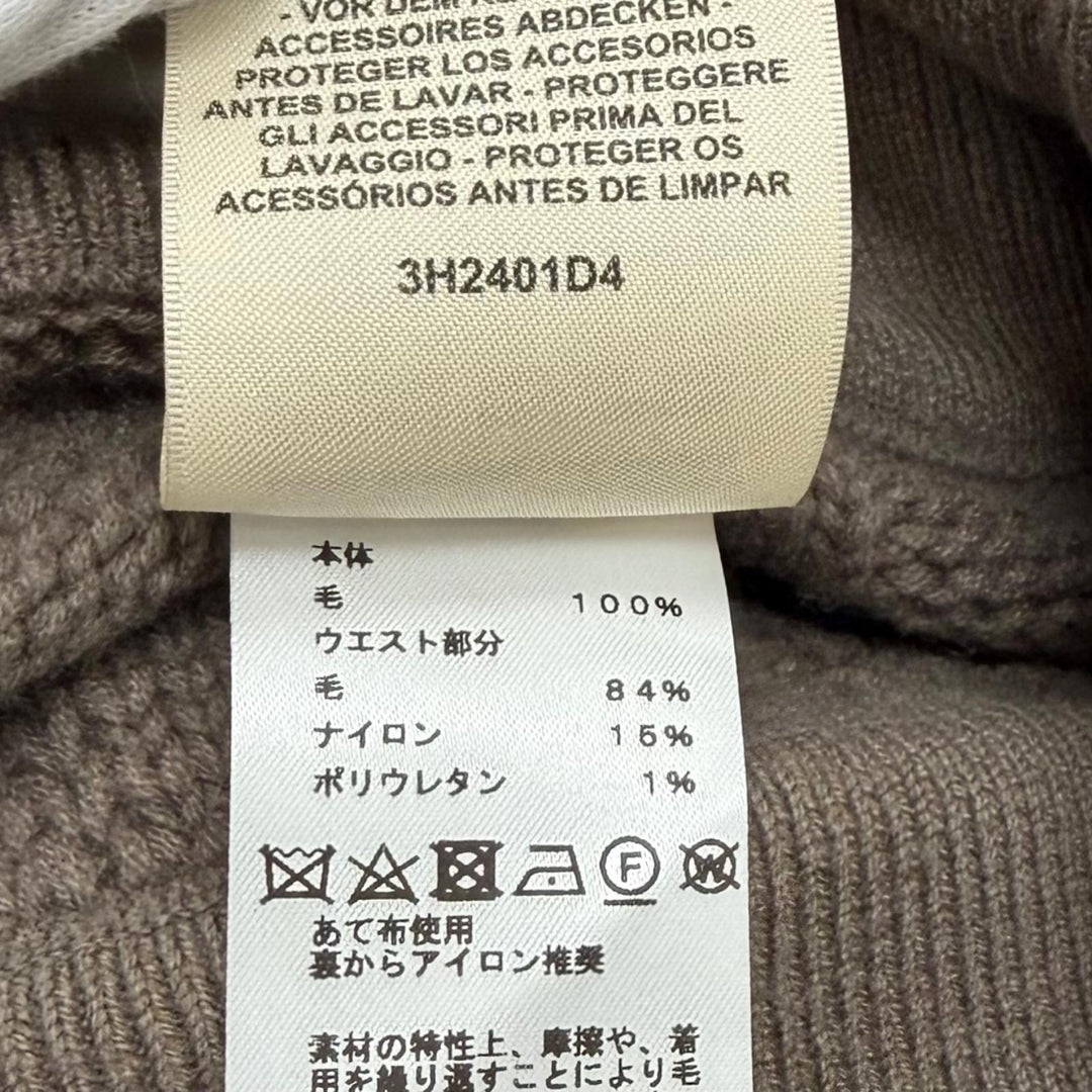 Excellent HERMES Shorts H motif knit Brown wool Women 36 3H2401D4