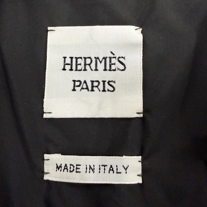 Discounted Pristine HERMES coat 2-Way Quilted Poncho Jacket black Women 36 H6E0172DM