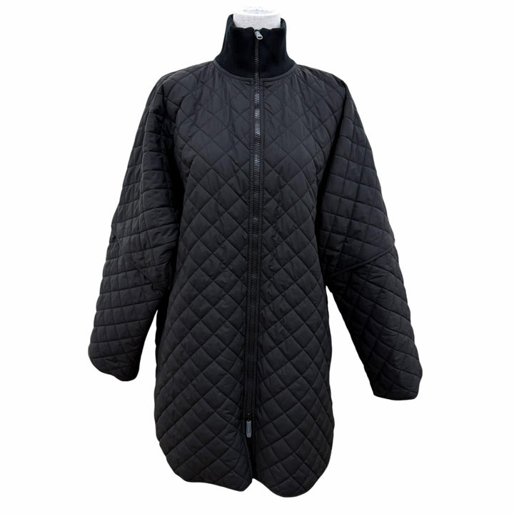 Discounted Pristine HERMES coat 2-Way Quilted Poncho Jacket black Women 36 H6E0172DM
