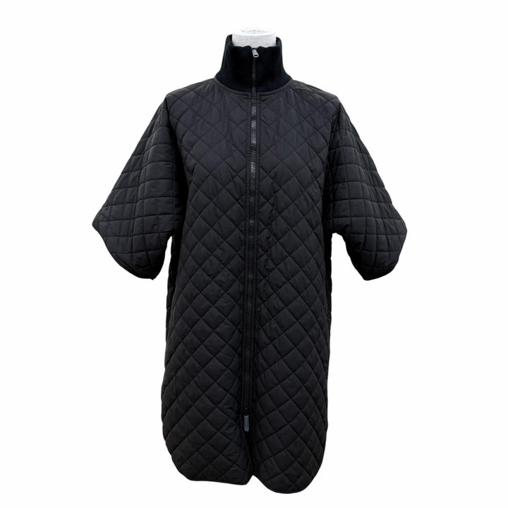 Discounted Pristine HERMES coat 2-Way Quilted Poncho Jacket black Women 36 H6E0172DM