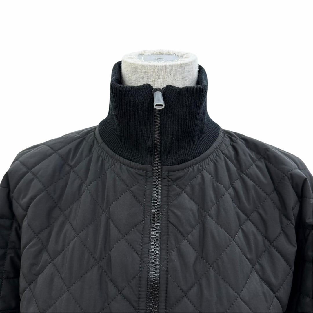 Discounted Pristine HERMES coat 2-Way Quilted Poncho Jacket black Women 36 H6E0172DM