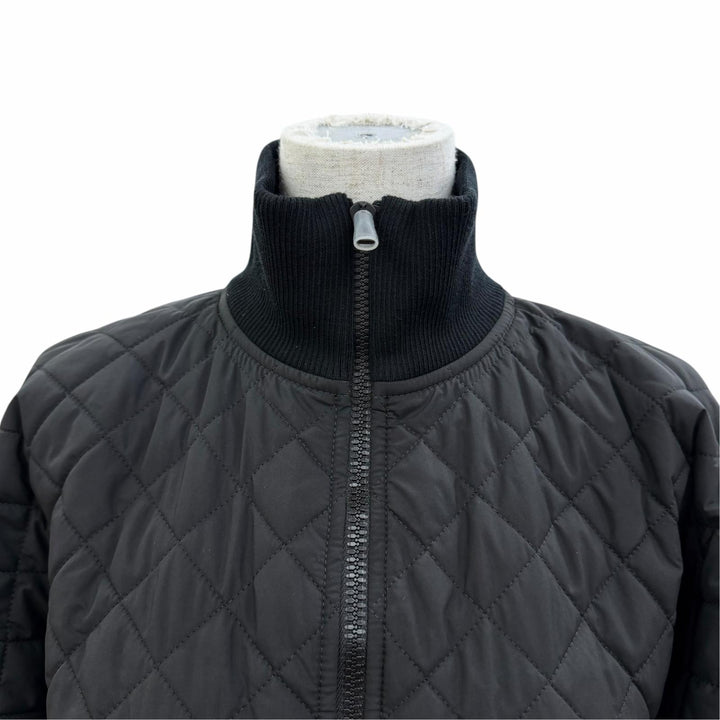 Discounted Pristine HERMES coat 2-Way Quilted Poncho Jacket black Women 36 H6E0172DM