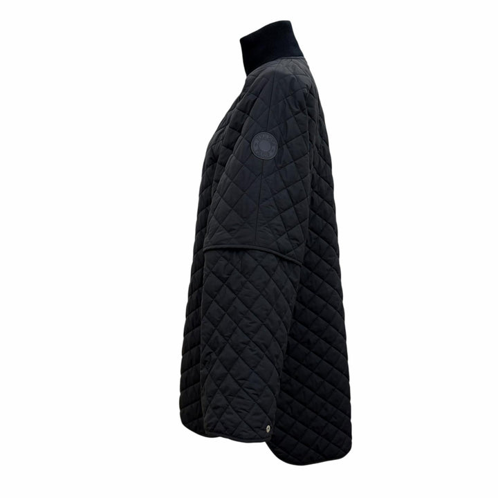 Discounted Pristine HERMES coat 2-Way Quilted Poncho Jacket black Women 36 H6E0172DM