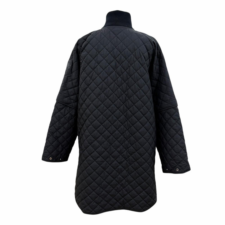 Discounted Pristine HERMES coat 2-Way Quilted Poncho Jacket black Women 36 H6E0172DM