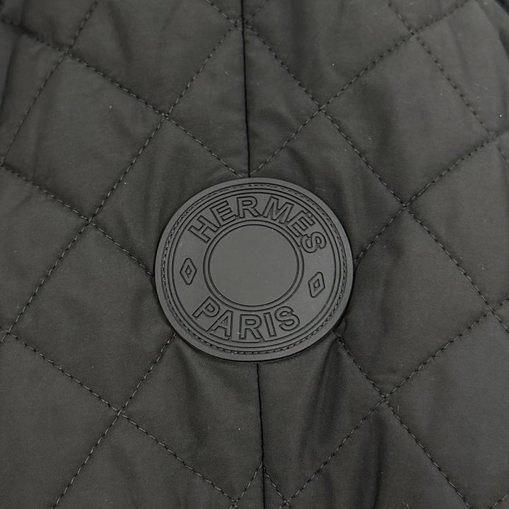 Discounted Pristine HERMES coat 2-Way Quilted Poncho Jacket black Women 36 H6E0172DM