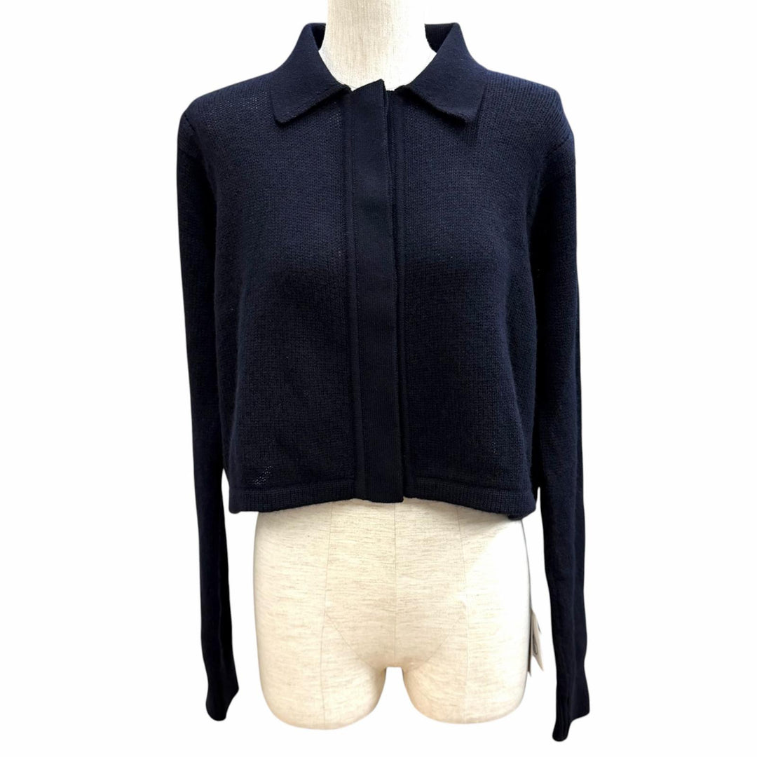 Pristine HERMES cardigan Navy cashmere Women 36 5E2727D1
